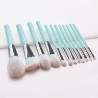 Low MOQ Private Label Cosmetic Wood Handle Makeup Brushes in Wholesale Price